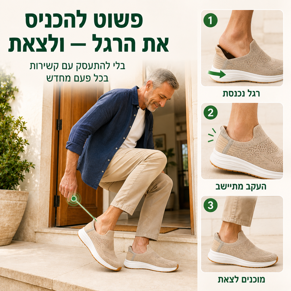 LightStep™ – נעלי הליכה קלות במיוחד לנפיחות, לחץ וכפות רגליים עייפות