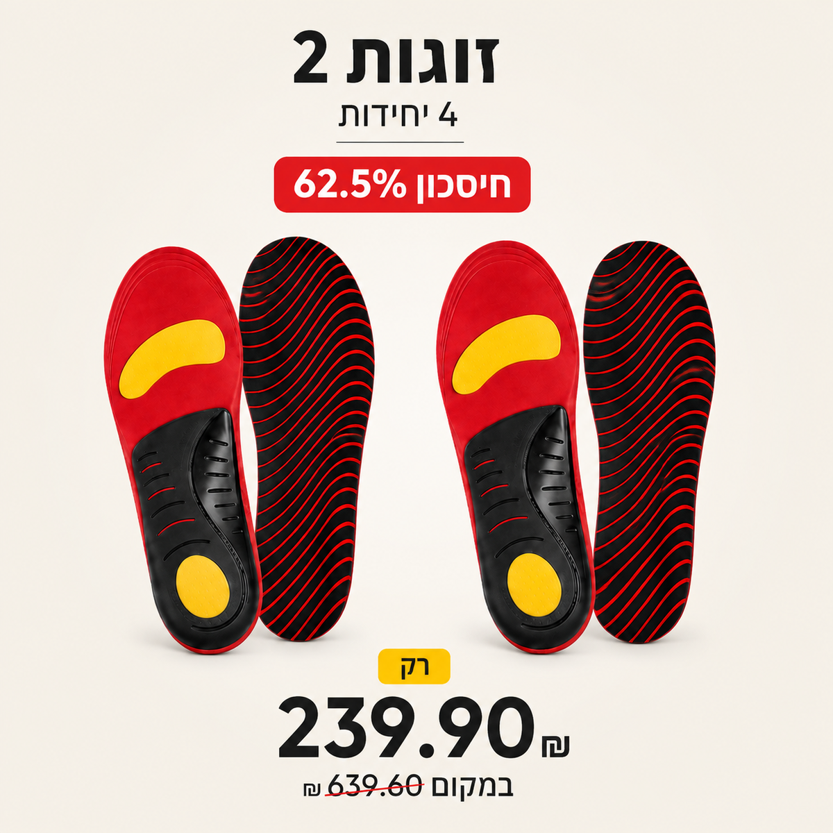 Orthoflexx™ – מדרסים לתמיכה יציבה בקשת, ליציבה נכונה יותר ולהפחתת עומסים