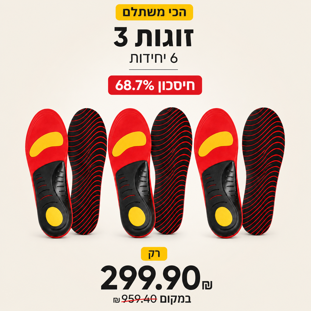 Orthoflexx™ – מדרסים לתמיכה יציבה בקשת, ליציבה נכונה יותר ולהפחתת עומסים