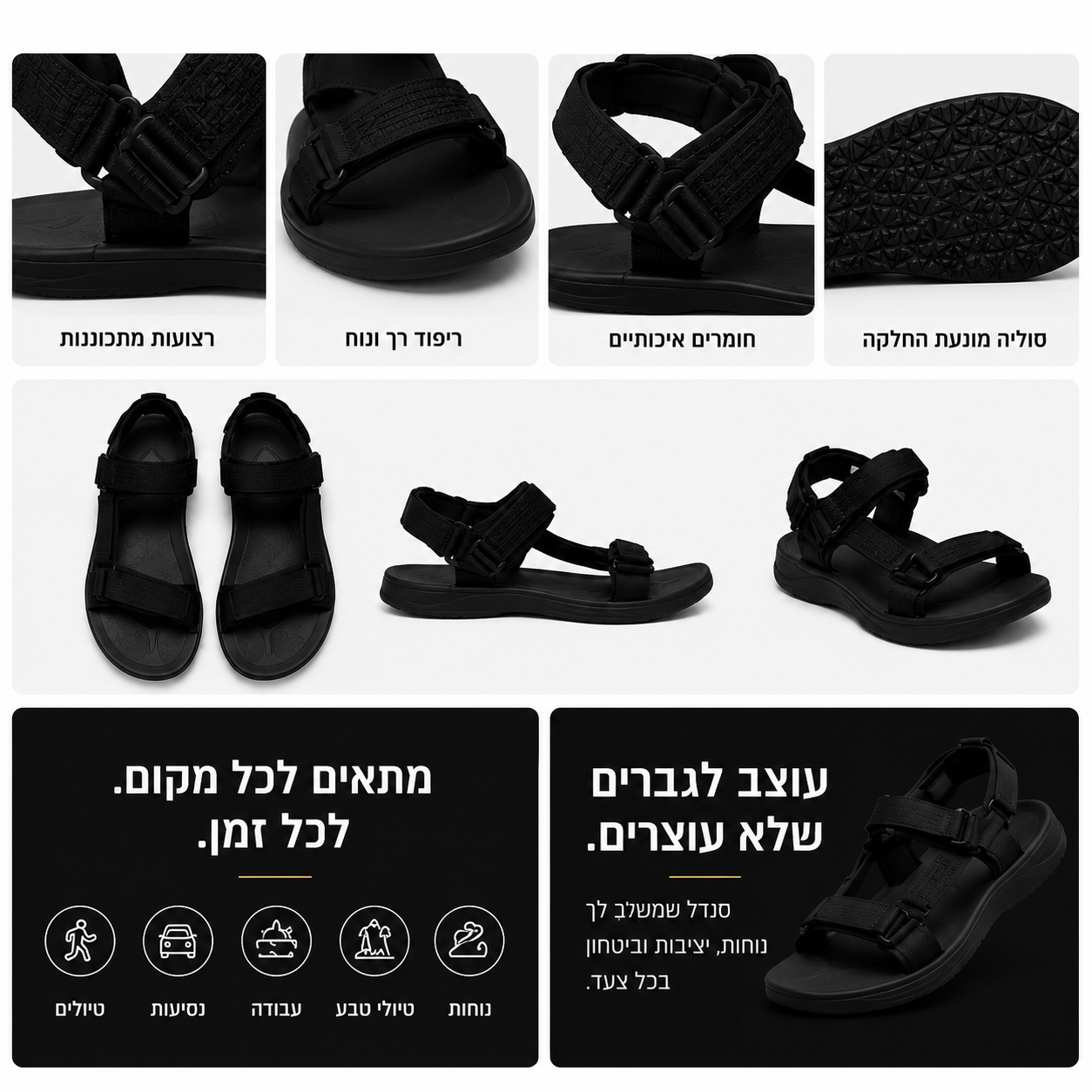 EasyStep™ – סנדלי הליכה והתאוששות אקטיבית לנפיחות, כאב וחוסר יציבות