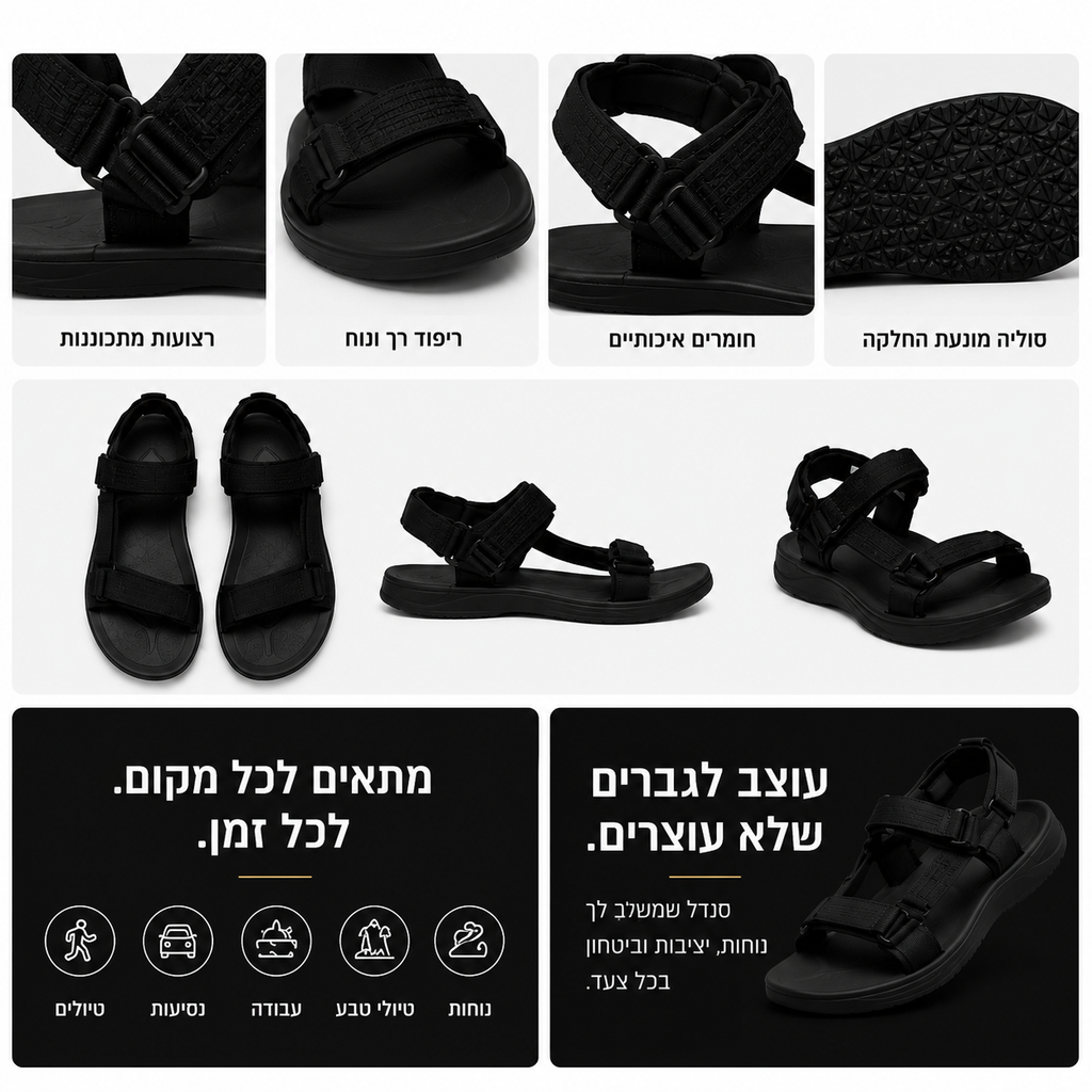 EasyStep™ – סנדלי הליכה והתאוששות אקטיבית לנפיחות, כאב וחוסר יציבות